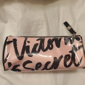 Victoria's Secret Black and Pink Cosmetic Makeup Bag